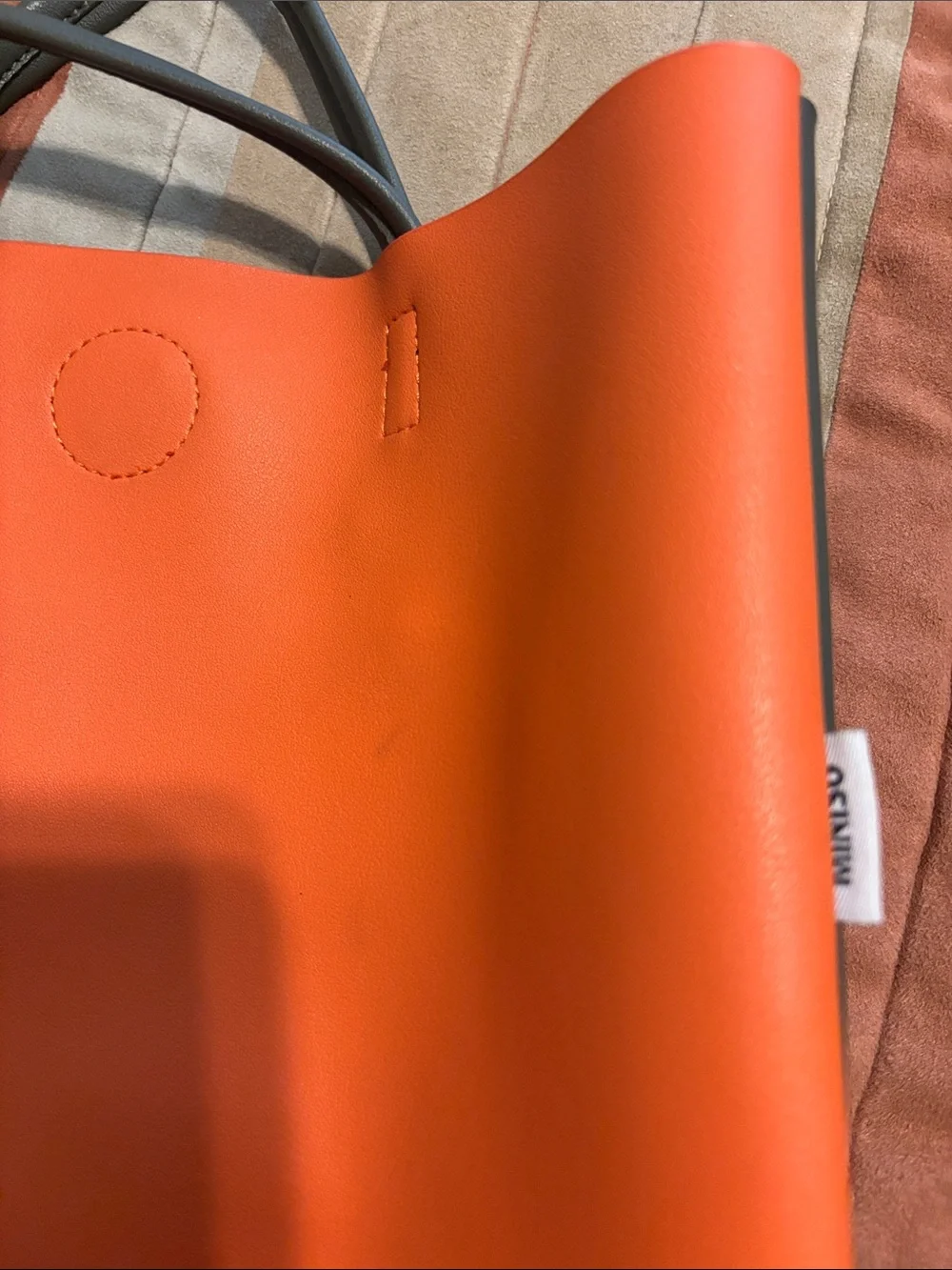 Classic Two-Tone Men's Tote Bag in Orange and Black